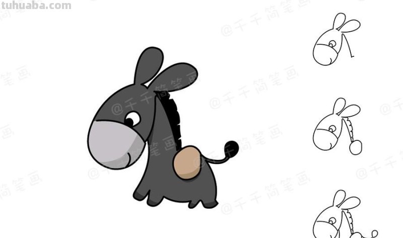 可爱的小动物简笔画，无聊时候可以和宝宝一起画哦～