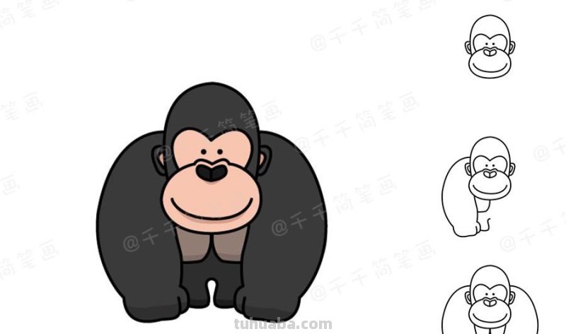 可爱的小动物简笔画，无聊时候可以和宝宝一起画哦～