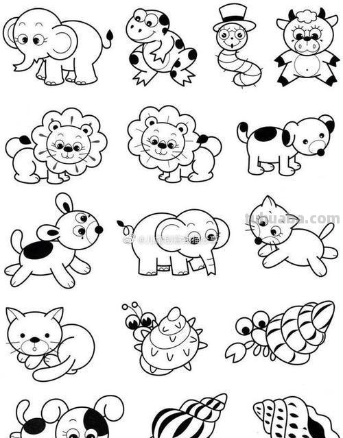 各种小动物的100种画法，非常实用的素材