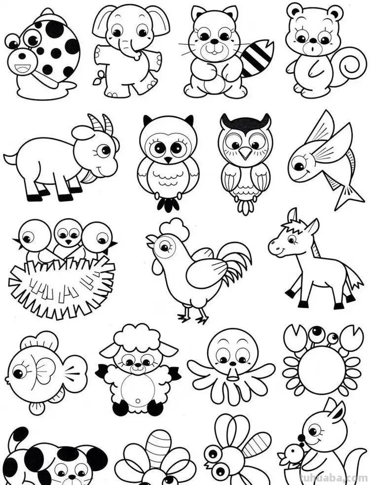 各种小动物的100种画法，非常实用的素材