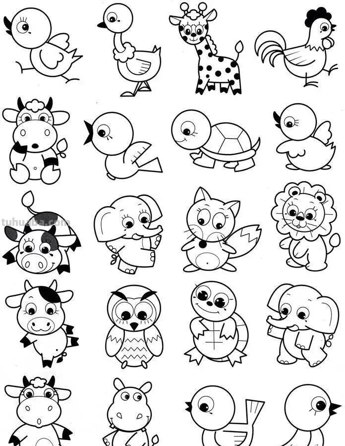 各种小动物的100种画法，非常实用的素材