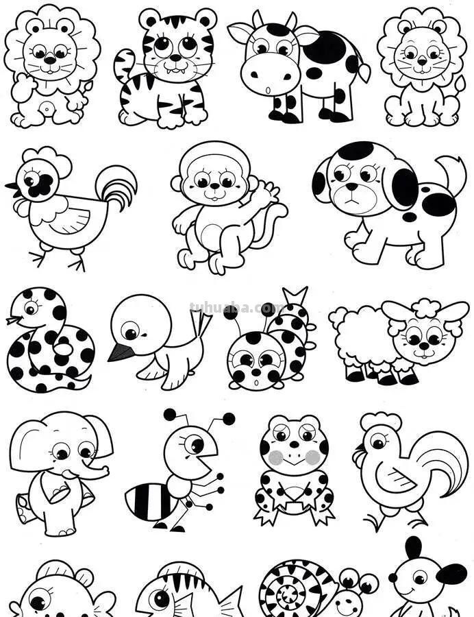 各种小动物的100种画法，非常实用的素材