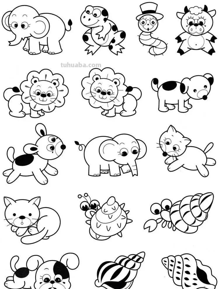 各种小动物的100种画法，非常实用的素材