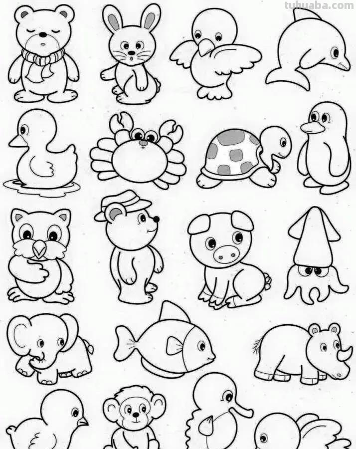 各种小动物的100种画法，非常实用的素材