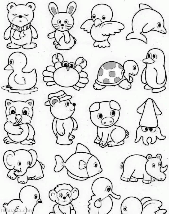 各种小动物的100种画法，非常实用的素材