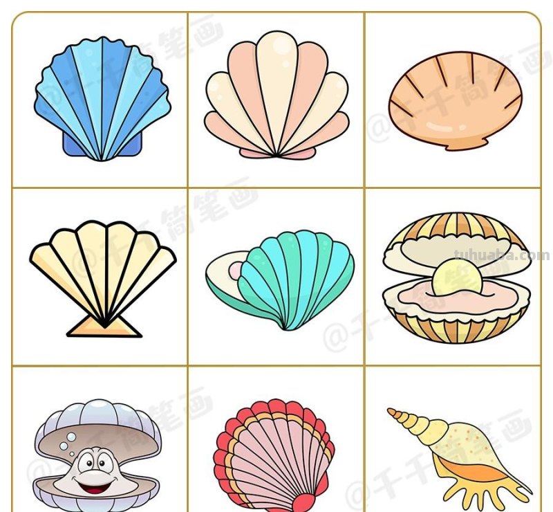 海底世界儿童简笔画步骤图和涂色模板 收藏起来备用