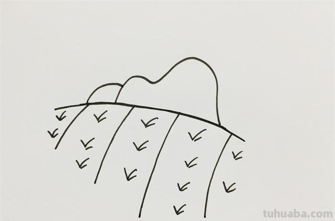 农田怎么画简笔画 儿童简单稻田绘画？