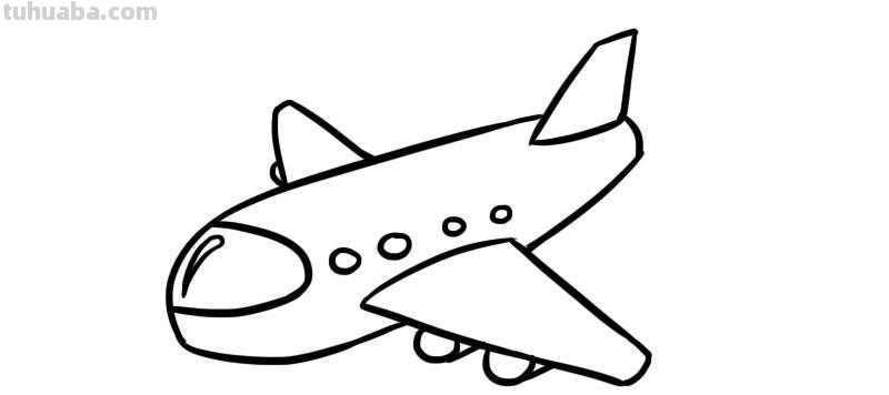 简笔画-飞机 画法教程