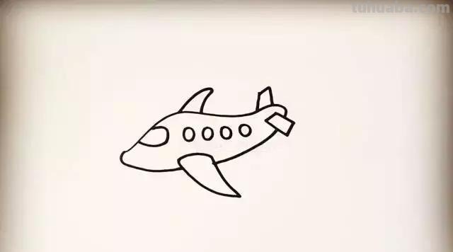简笔画-飞机 画法教程