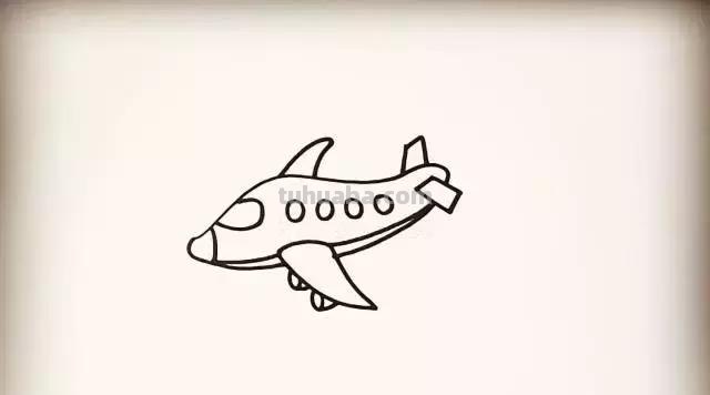 简笔画-飞机 画法教程