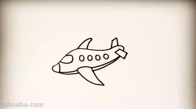 简笔画-飞机 画法教程