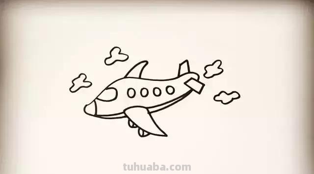 简笔画-飞机 画法教程