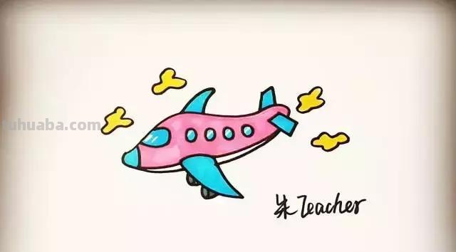 简笔画-飞机 画法教程