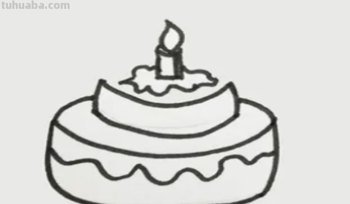 蛋糕怎么画简笔画图片