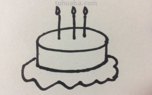 蛋糕简笔画简单又漂亮