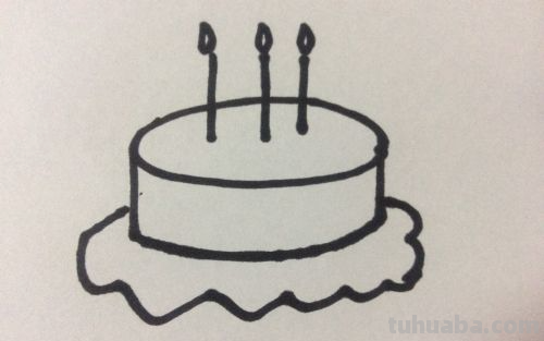 蛋糕简笔画简单又漂亮