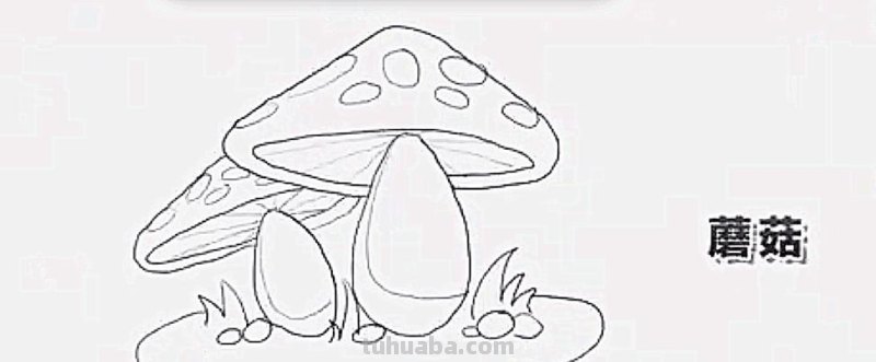 简笔画：小朋友，猜猜看，小小蘑菇海里游，会发光来不怕黑