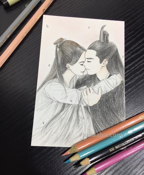 血用彩铅怎么画 白浅和夜华怎样画？