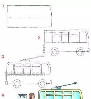儿童简笔画大全：十几款交通工具的简单画法，轻松学起来