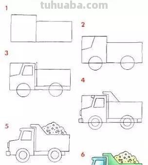 儿童简笔画大全：十几款交通工具的简单画法，轻松学起来