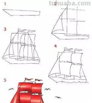 儿童简笔画大全：十几款交通工具的简单画法，轻松学起来