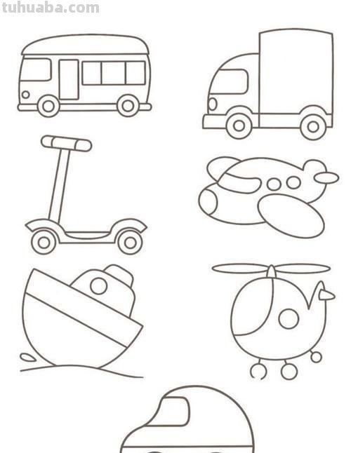 幼儿创意简笔画｜幼儿交通工具简笔画，一步一步画，简单又好画！