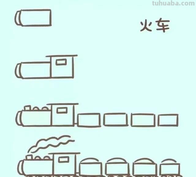 幼儿创意简笔画｜幼儿交通工具简笔画，一步一步画，简单又好画！