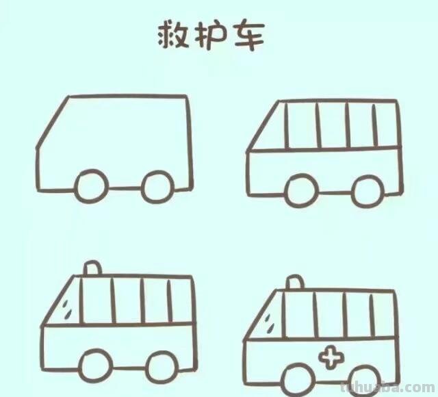 幼儿创意简笔画｜幼儿交通工具简笔画，一步一步画，简单又好画！