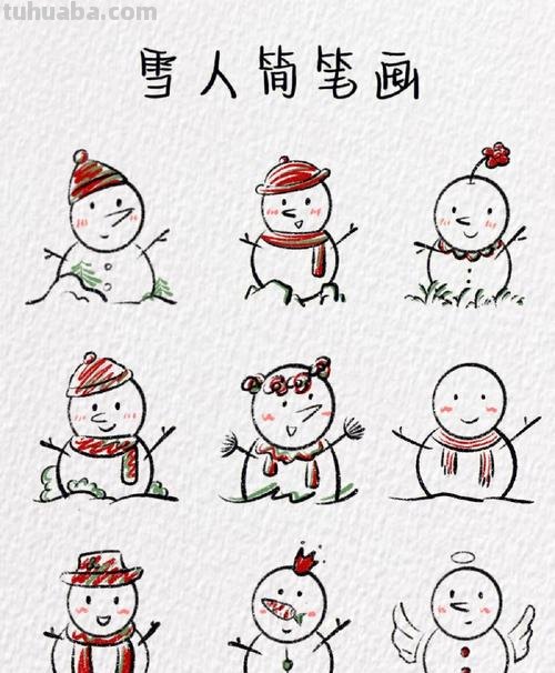 如何画雪人简笔画 如何画雪人简笔画视频