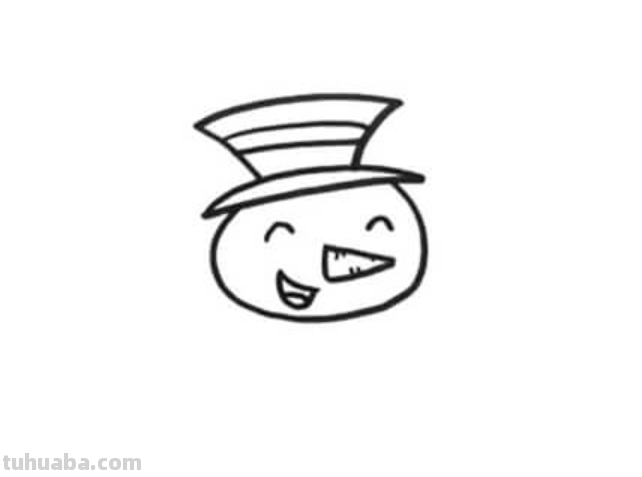 雪人简笔画怎么画