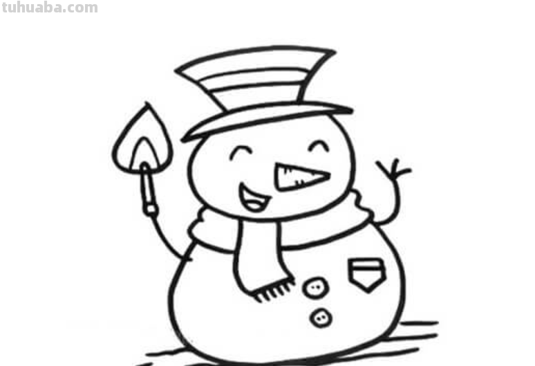 雪人简笔画怎么画