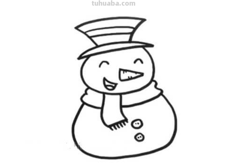 雪人简笔画怎么画