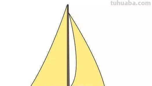 帆船简笔画 帆船简笔画带颜色