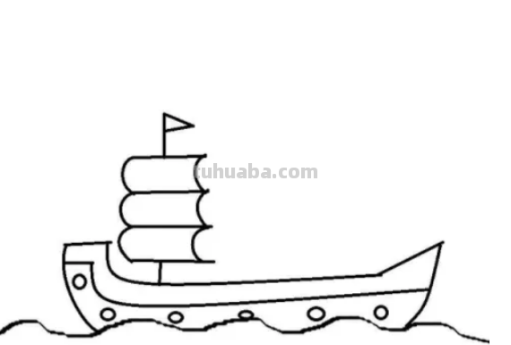 帆船的画法简单又漂亮
