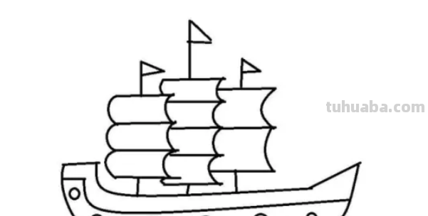 帆船的画法简单又漂亮