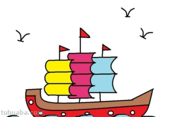 帆船的画法简单又漂亮