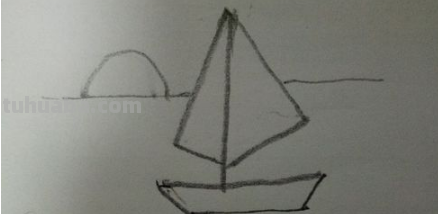 帆船的简笔画