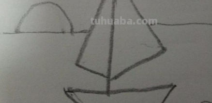 帆船的简笔画