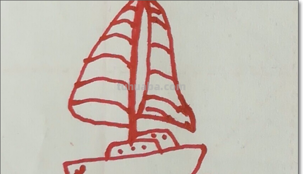 如何画帆船简笔画图片教程