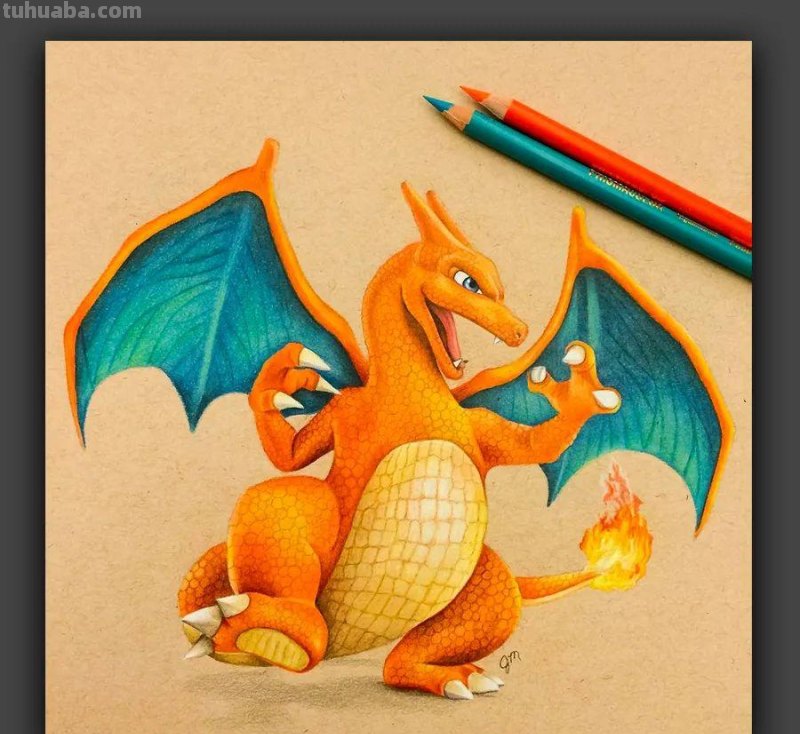 画在牛皮纸上的彩铅画，每一张都是超棒的学习素材