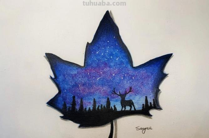 彩铅星空星星怎么画 怎样用彩铅画出星空？