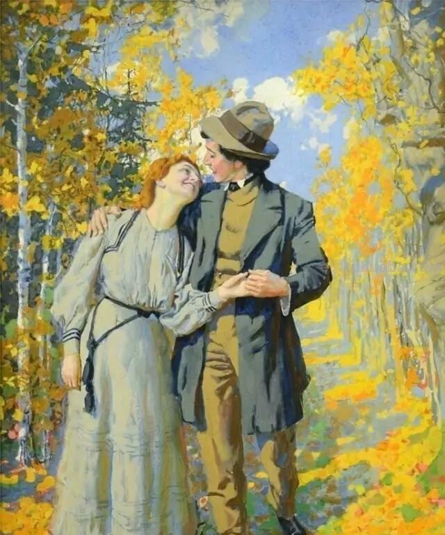 复古女郎 - 捷克画家卢科塔·金里奇人物水彩画欣赏