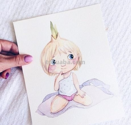 超可爱，超萌的儿童水彩插画，看的人心里暖暖的