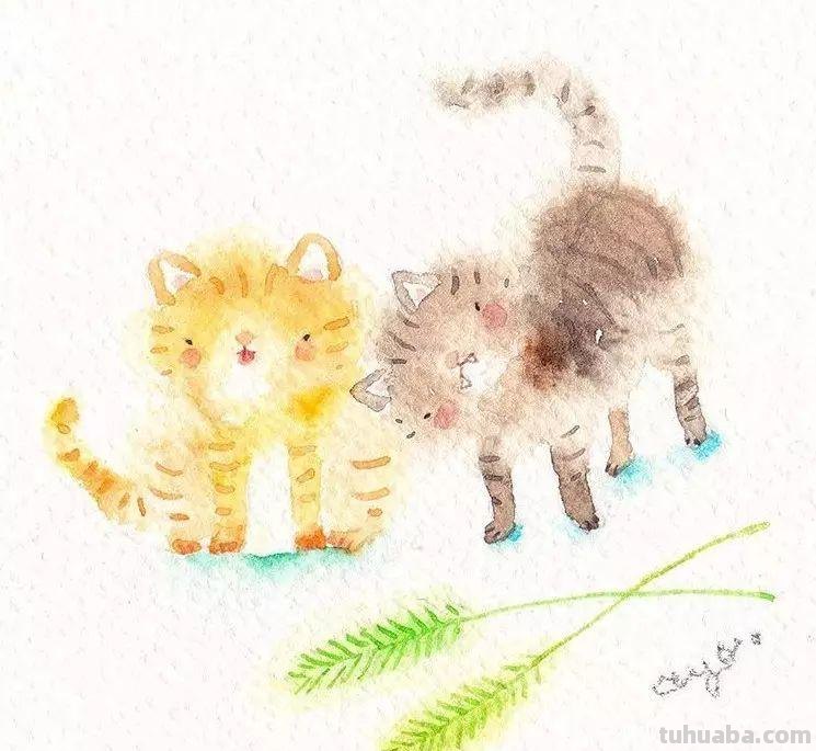 超可爱，超萌的儿童水彩插画，看的人心里暖暖的