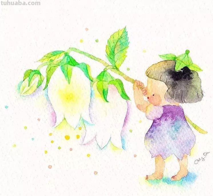 超可爱，超萌的儿童水彩插画，看的人心里暖暖的