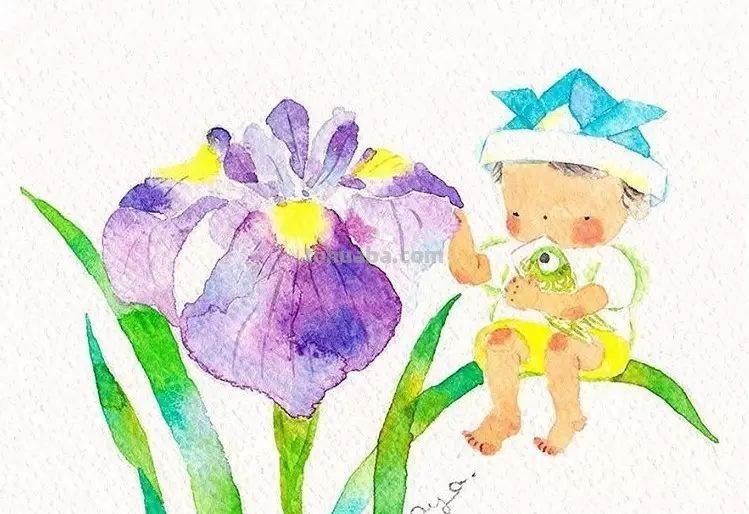 超可爱，超萌的儿童水彩插画，看的人心里暖暖的