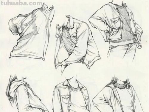 速写胸腔扭转 速写照片衣纹怎么找？