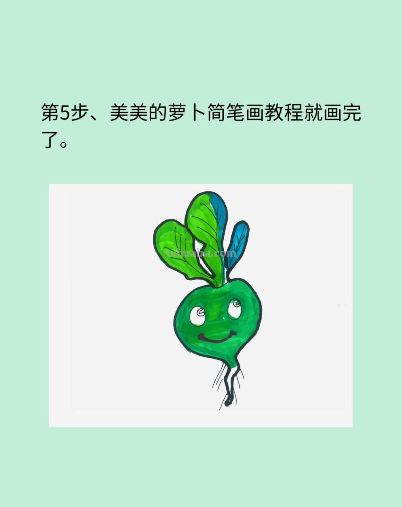 卡通萝卜怎么画最简单