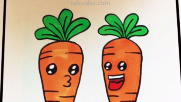 萝卜怎么画简单又可爱