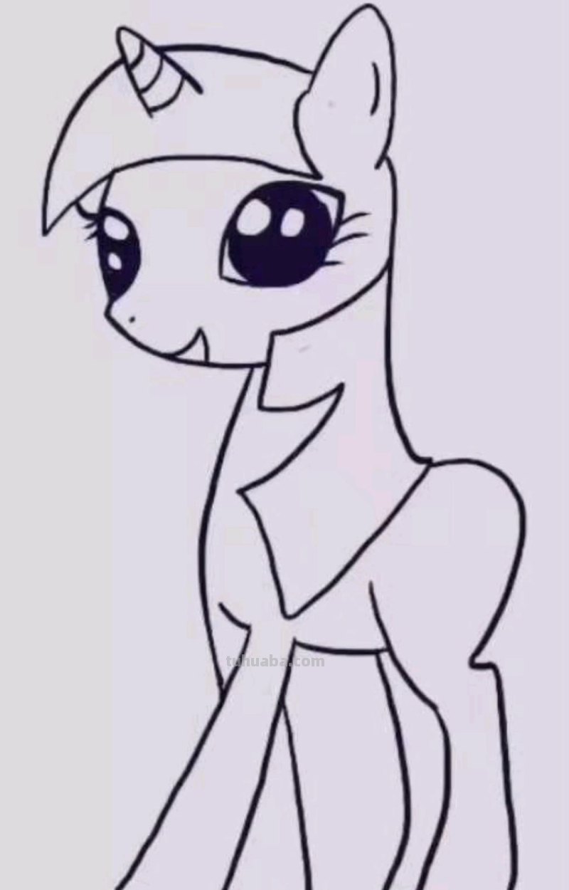 如何画小马紫悦 如何画小马紫悦